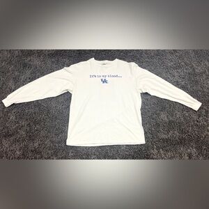 University Of Kentucky Wildcats Basketball Blue Blood Long Sleeve Tshirt Large